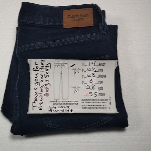 Women's size 28 Calvin Klein jeans. Like new. Nice tight fitting jeans. Hot Mom - Picture 8 of 8